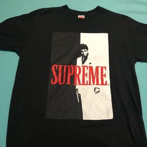 Supreme scarface split tee black